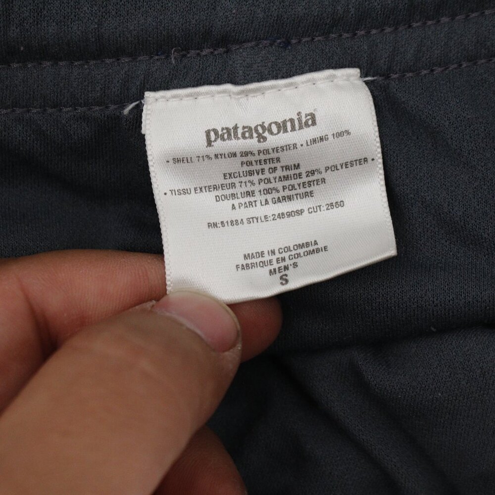 patagonia shorts men's Small 8" blue drawstring lined nylon blend mesh lined - Picture 11 of 12